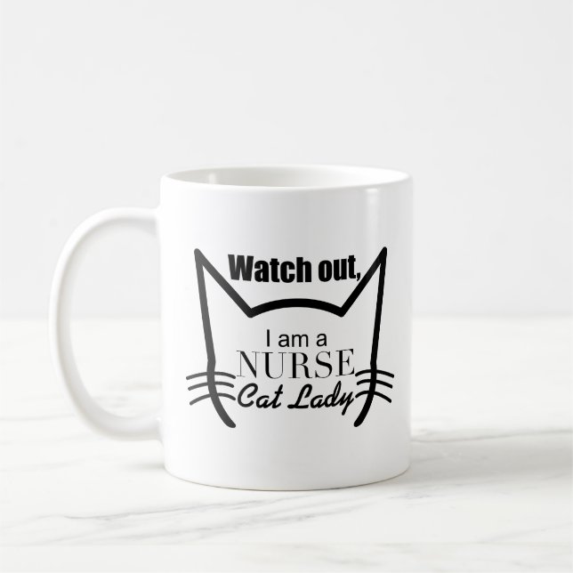 Niedliches Katzen-Zitat-Geschenk passen heraus, Kaffeetasse (Links)