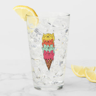 Niedliches Katzeneis   Kawaii Kittens Glas