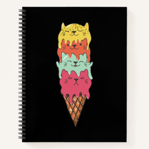 Niedliches Katzeneis Kawaii Kittens Notizbuch