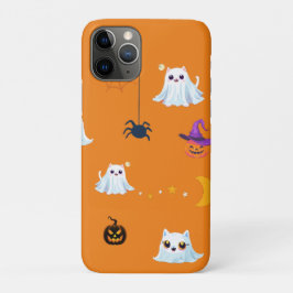 Niedliches Katzengastblatt Halloween Kürbisgeschen Case-Mate iPhone Hülle