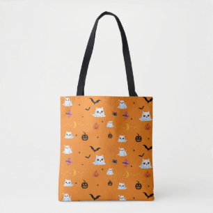Niedliches Katzengastblatt Halloween Kürbisgeschen Tasche