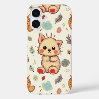 niedliches Katzengehäuse iPhone 16 Hülle