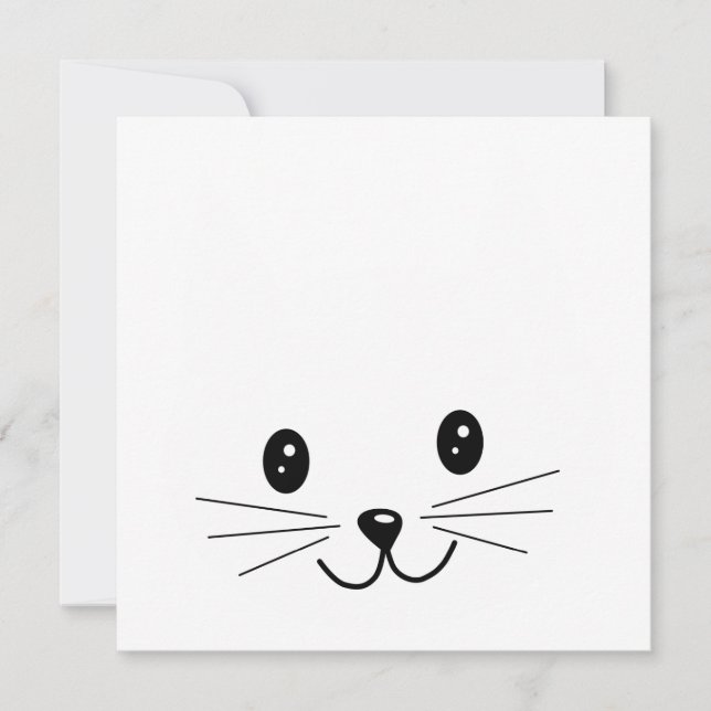 Niedliches Katzengesicht. (Vorderseite)