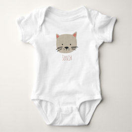 Niedliches Katzengesicht Baby Strampler