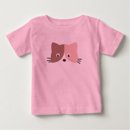 Niedliches Katzengesicht Baby T-shirt