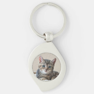 Niedliches Katzengesicht Schlüsselanhänger