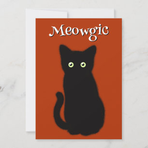 Niedliches Katzenkätzchen, lustiges Halloween Einladung