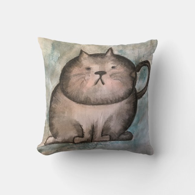 Niedliches Katzenkissen Kissen (Vorderseite)