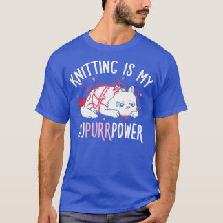 Niedliches Katzenkreuz-Garn aus Knetsuperpower T-Shirt