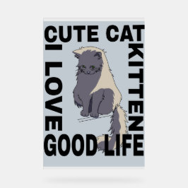 Niedliches Katzenleben Acrylschild