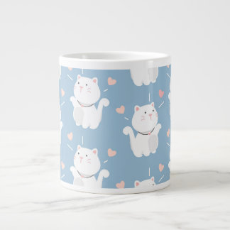 Niedliches Katzenmuster Jumbo-Tasse