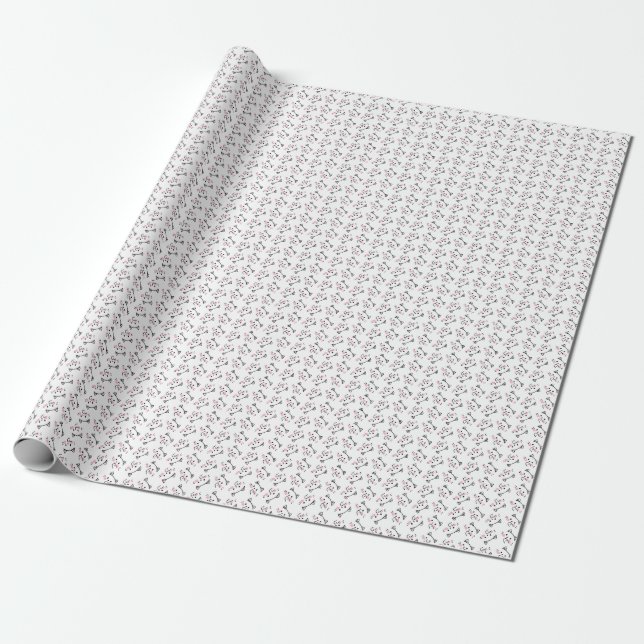 Niedliches Katzenmuster nahtloser Hintergrund Geschenkpapier (Ungerollt)