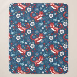 Niedliches Katzenmuster Sherpadecke