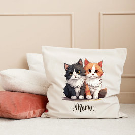 Niedliches Katzenpaar Katzenliebling Kissen