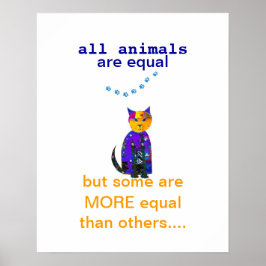 niedliches Katzenposter-Zitat mit Originalkunst Poster