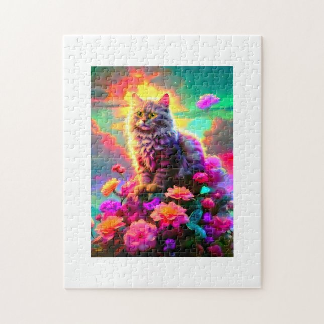 Niedliches Katzenpuzzle (Vertikal)