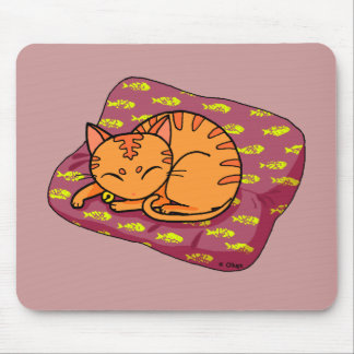 Niedliches Katzenschlafen Mousepad
