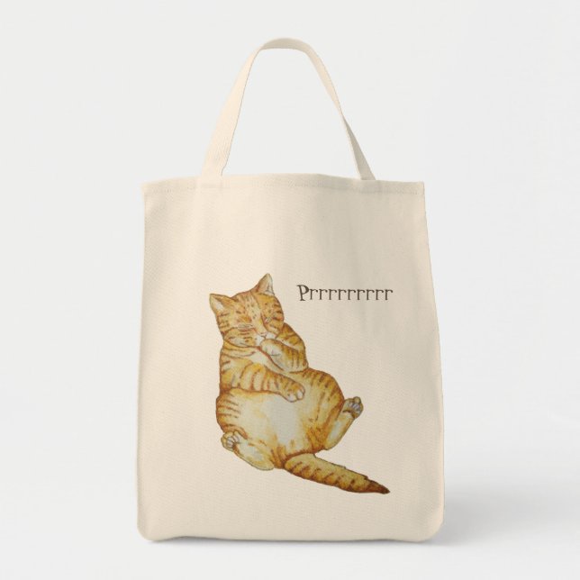 niedliches Katzenschlafginger-Kätzchendesign Tragetasche (Vorne)