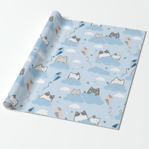 Niedliches Katzenverpackungspapier - Katzen mit Ki Geschenkpapier