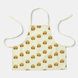 Niedliches Kawaii-Burgermuster Schürze