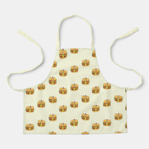 Niedliches Kawaii-Burgermuster Schürze