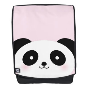 Niedliches Kawaii Cartoon-Panda-Bärn-Gesichts-Rosa Rucksack