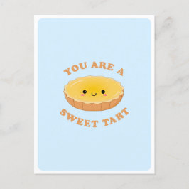 Niedliches Kawaii Eiergebäck Dessert Liebe Zitat Postkarte