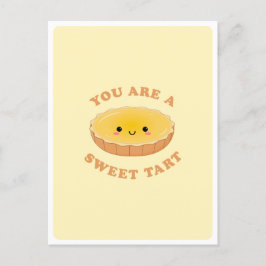 Niedliches Kawaii Eiergebäck Dessert Liebe Zitat Postkarte