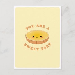 Niedliches Kawaii Eiergebäck Dessert Liebe Zitat Postkarte
