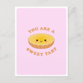 Niedliches Kawaii Eiergebäck Dessert Liebe Zitat Postkarte