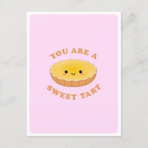 Niedliches Kawaii Eiergebäck Dessert Liebe Zitat Postkarte