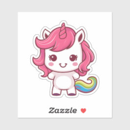 Niedliches Kawaii Einhorn - Adorable Magische Krea Aufkleber