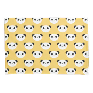 Niedliches Kawaii errötendes Panda-Gesichts-Muste Kissenbezug