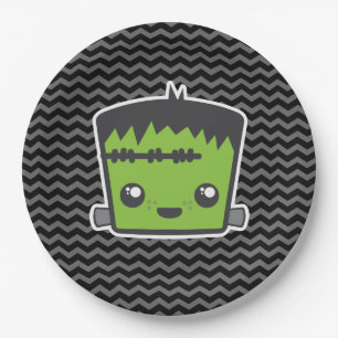 Niedliches Kawaii Frankenstein Pappteller
