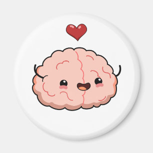 Niedliches Kawaii-Gehirn Magnet