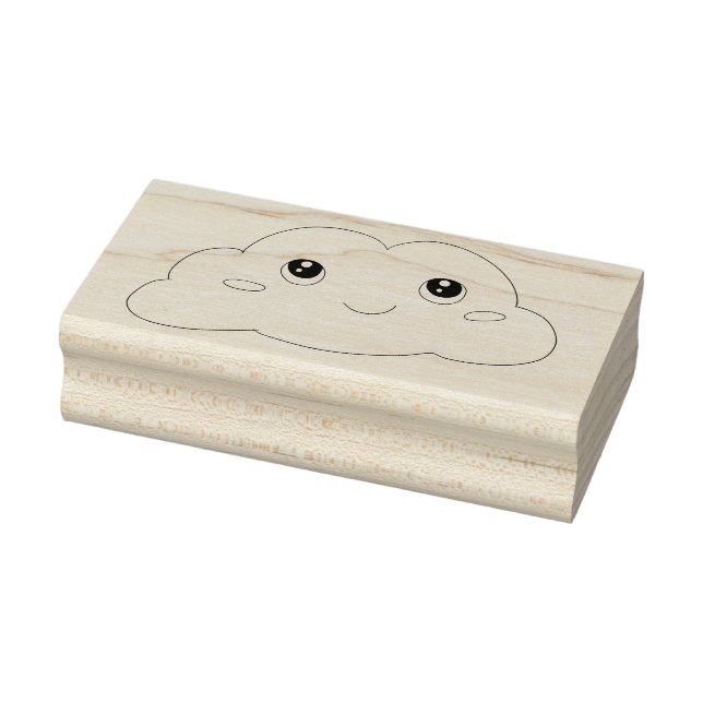 Niedliches Kawaii-Gesicht Lächeln Cloud Art Briefm Gummistempel (Stempel)