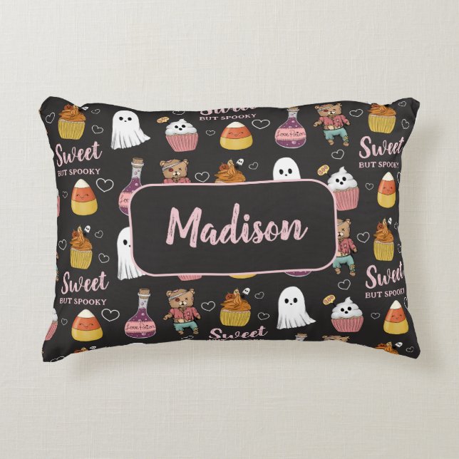 Niedliches Kawaii Halloween Candy Pattern für Kind Dekokissen (Vorderseite)