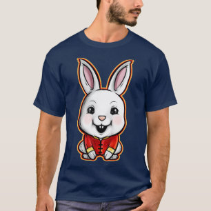 Niedliches Kawaii-Kaninchen in chinesischer Jacket T-Shirt