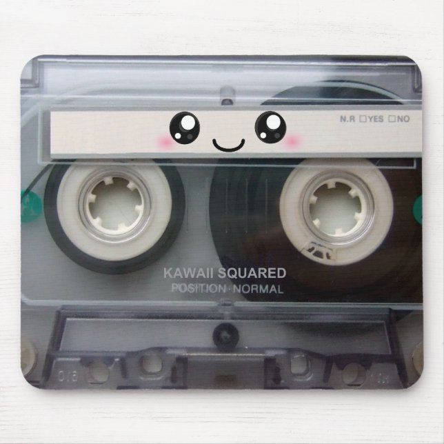 Niedliches Kawaii Kassetten-Band Mousepad (Vorne)
