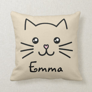 Niedliches Kawaii Kitten Katzengefühl mit rosa He Kissen