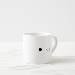 Niedliches Kawaii lächelndes japanisches Espressotasse