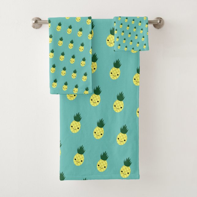 Niedliches Kawaii-Muster Badhandtuch Set (Insitu)