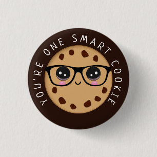 Niedliches Kawaii One Smart Cookie Button