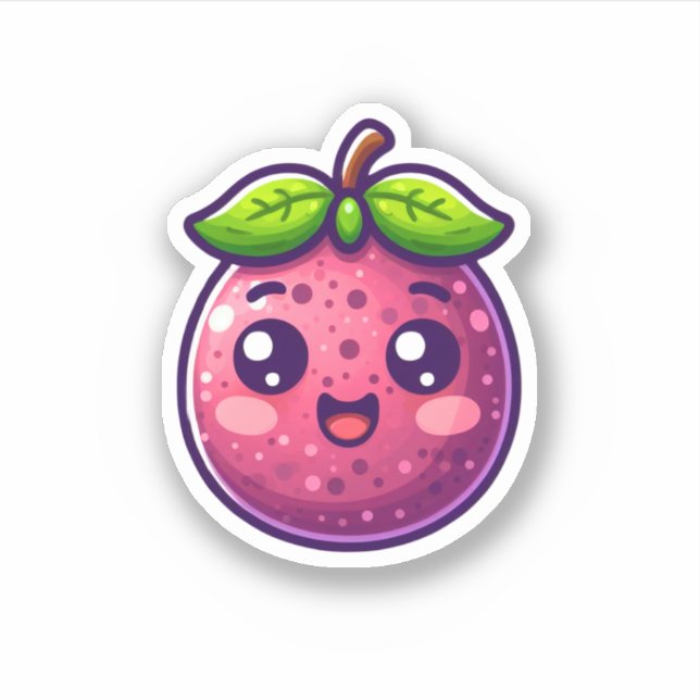 Niedliches Kawaii-Passionsfrucht Aufkleber (Vorderseite)