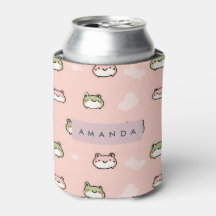 Niedliches Kawaii Pastel Frog Design auf rosa pers