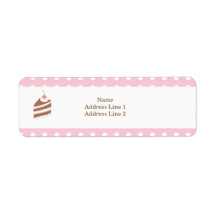 NIEDLICHES KAWAII Pink Cake Bäckerei Rücksendeadre