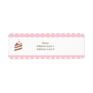 NIEDLICHES KAWAII Pink Cake Bäckerei Rücksendeadre
