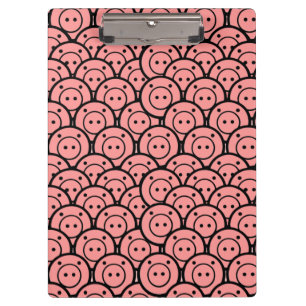 Niedliches Kawaii Pink Pigments & Ferkel Muster Ve Klemmbrett