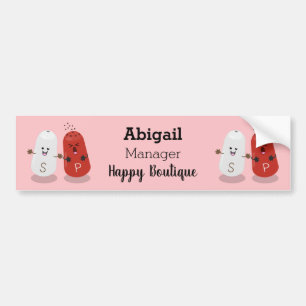 Niedliches Kawaii-Salz und Pfefferschüttler Cartoo Autoaufkleber