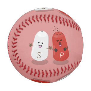 Niedliches Kawaii-Salz und Pfefferschüttler Cartoo Baseball